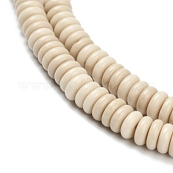 天然石フォッシルビーズ連売り  ロンデル  6.5x2~2.5mm  穴：1mm  約159個/連  15.08''（38.3センチメートル）&nbsp;G-Q159-B34-01
