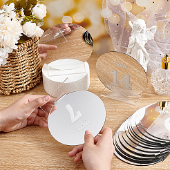Acrylic Mirror Table Number Sign&nbsp;AJEW-WH0258-861A