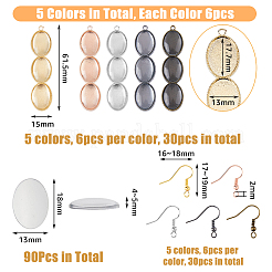 DIY Blank Oval Earring Making Kit&nbsp;DIY-DC0002-07
