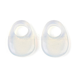 オパライトの大きな穴のペンダント  卵チャーム  35~36.5x24.5~25.5x7~8mm  穴：12~12.5mm&nbsp;G-N348-06B-01