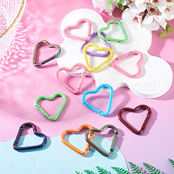 20Pcs 2 Styles Aluminum & Alloy Spring Gate Rings&nbsp;KEYC-TA0004-79