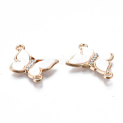 Eco-Friendly Alloy Micro Pave Clear Cubic Zirconia Links Connectors&nbsp;ENAM-Q437-058E-NR
