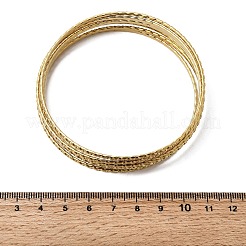 7Pcs 201 Stainless Steel Bangles for Women&nbsp;BJEW-Z151-04G-02