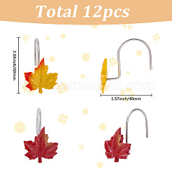 12Pcs Leaf Resin Shower Curtain Hook&nbsp;AJEW-SP0006-01B