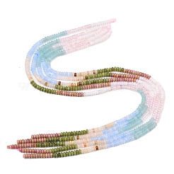 Opalite & Watermelon Stone Glass & Natural Chinese Southern Jade & Quartz Crystal & Rhodonite Beads Strands&nbsp;G-Z135-C01-2x4mm
