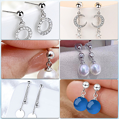 150Pcs 202 Stainless Steel Ball Stud Earring Findings&nbsp;STAS-SP0001-52A-P