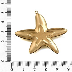304ステンレスペンダント  ヒトデのチャーム  ゴールドカラー  44.5x48.5x3mm  穴：1.6mm&nbsp;STAS-K322-21C-G