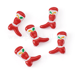 5Pcs Boot Baking Paint Glass Enamel  Beads&nbsp;LAMP-TADJ0001-08B