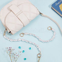 ABS Imitation Pearl Nugget Beaded Bag Handles&nbsp;FIND-PH0009-43