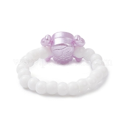 Acrylic Skull Stretch Rings&nbsp;RJEW-JR00927-02