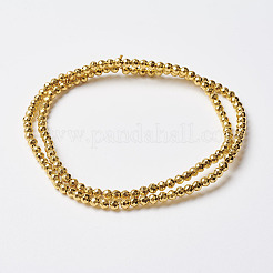 Non-magnetic Synthetic Hematite Bead Strands&nbsp;G-P262-27-3mm-G