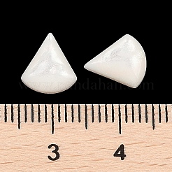 不透明樹脂デコデンカボション  三角形  ホワイト  9.5x8x3mm&nbsp;CRES-I036-19B