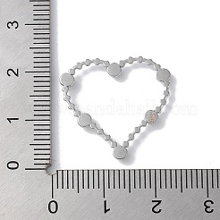 ステンレススチールカラー304ステンレススチールラインストーンペンダント  ハートチャーム  21x22x2mm&nbsp;STAS-Q312-02B-P