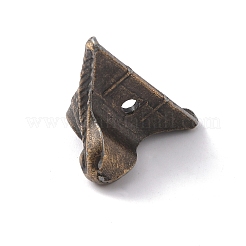 真鍮のヴィンテージコーナープロテクター  エッジガード  ネジ付き  アンティークブロンズ  20x29x14mm  穴：2.7mm&nbsp;FIND-WH0127-43AB
