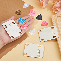 プラスチック製ギターピック8個  木製ギターネックシム1セット付き  ピックギター楽器アクセサリー  ミックスカラー  30x25.5x0.4mm&nbsp;KY-FI0001-03
