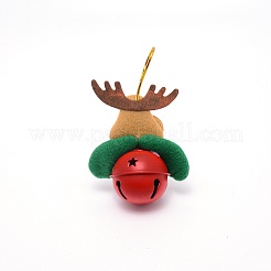 Christmas Theme Reindeer Cloth Pendant Decorations&nbsp;HJEW-SZC0004-11