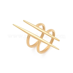 304ステンレスリング  18KGP本金メッキ  42.5mm  内径：17.5mm&nbsp;RJEW-D305-01G