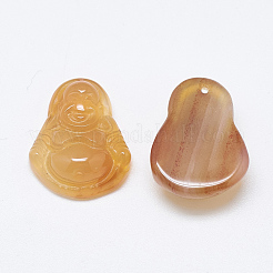 ナチュラルカーネリアン/レッドメノウペンダント  弥勒  18~19x15~16x7.5~8mm  穴：1mm&nbsp;G-T122-15A-03