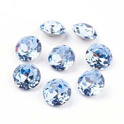 Pointed Back & Back Plated K9 Glass Rhinestone Cabochons&nbsp;RGLA-J012-8mm-211