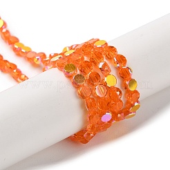 Transparent Electroplate Glass Beads Strands&nbsp;GLAA-Q099-A01-M02