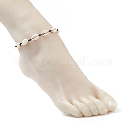Natural Cowrie Shell Braided Beaded Anklets&nbsp;AJEW-AN00516-02