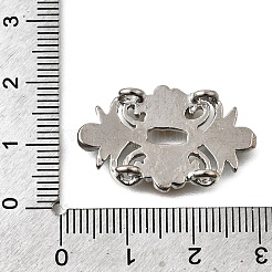 Brass Crystal Rhinestone Flower Multi-Strands Links&nbsp;KK-P306-17P