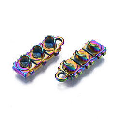 Rainbow Color Alloy Pendants Enamel Settings&nbsp;PALLOY-S180-324