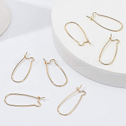 Brass Hoop Earrings Findings&nbsp;KK-BC0005-27G