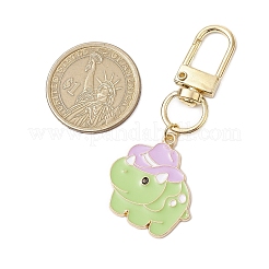 Alloy Enamel Dinosaur Pendant Decorations&nbsp;HJEW-JM02695-03