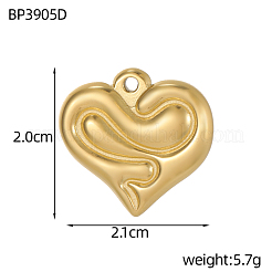 304 Stainless Steel Pendants&nbsp;STAS-OY008-27G