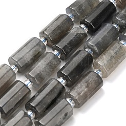 天然石ラブラドライトビーズ連売り  コラム  シードビーズで  多面カット  15.5~17x8~8.5mm  穴：1.2mm  約20個/連  15.08''（38.3センチメートル）&nbsp;G-L634-W01-01