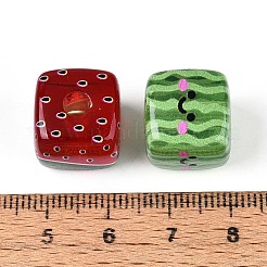 Printed Transparent Acrylic Beads&nbsp;TACR-T028-76M