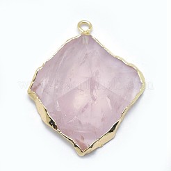 Natural Madagascar Rose Quartz Pendants&nbsp;G-P383-05G