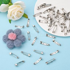 鉄のブローチ2ホールで安全キャッチバーピンをバックピン  プラチナ  25x6x6mm  穴：2mm  ピン：0.8mm&nbsp;IFIN-N3292-02