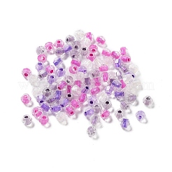 100個の透明なガラスビーズ  多面カット  双円錐形  ミディアム蘭  4.5x3.5mm  穴：1.6mm  100個/セット&nbsp;X1-GLAA-P061-01H