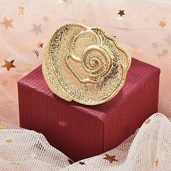 合金オープンカフリング  女性のためのジュエリー  花  調整可能  花：40x36mm&nbsp;RJEW-K287-03B-MG
