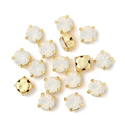 プレシオサ® マキシマ クリスタル 縫い付けカップ  チェコクリスタル  真鍮製爪付き台座付き  719 35 021 チャトン（丸）  ゴールドカラー  ホワイトオパール 01000個  ss16（3.8~4mm）&nbsp;X-PRC-SS16-01000-G