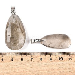 Natural White Lodolite Quartz/White Phantom Quartz Tumbled Stone Pendants&nbsp;GG-K002-06N