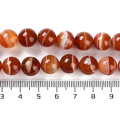 Natural Striped Agate/Banded Agate Beads Strands&nbsp;G-Z060-A01-C05