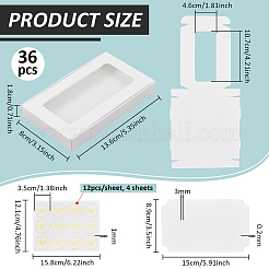 36Pcs Rectangle Kraft Paper Storage Mailer Boxes with Visible Window&nbsp;DIY-BC0015-68B