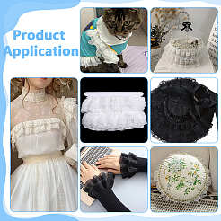 10Yards Polyester Lace Ribbon&nbsp;OCOR-PH0036-45B