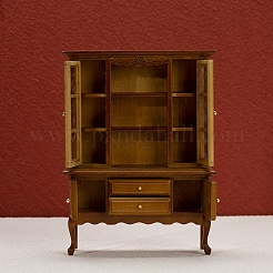 MDFボード収納キャビネット  ミニチュア装飾品  マイクロランドスケープドールハウスアクセサリー  小道具の装飾のふりをする  シエナ  127x41x174mm&nbsp;PW-WGD18E3-02