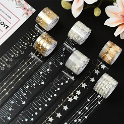 6Pcs 6 Colors PET Self-Adhesive Stickers&nbsp;DIY-SP0005-54