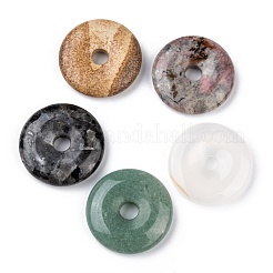 天然石ペンダント  ドーナツ/円盤  ドーナツ幅：11~12mm  28~30x5~6mm  穴：6mm&nbsp;G-F524-B
