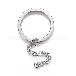 Tarnish Resistant 304 Stainless Steel Split Key Ring Clasps&nbsp;STAS-L226-009F