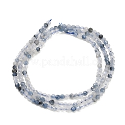 ナチュラブルールチルクォーツビーズ連売り  ラウンド  多面カット  2~2.5mm  穴：0.6mm  約185個/連  15.35''（39センチメートル）&nbsp;GG-CBA3921-A05-2mm