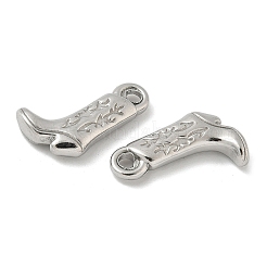 304ステンレスペンダント  カウボーイブーツ  ステンレス鋼色  21x13x4.5mm  穴：2.2mm&nbsp;STAS-D127-09P