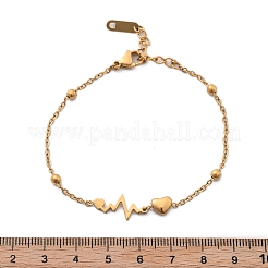 Ion Plating(IP) 304 Stainless Steel Link Bracelets&nbsp;BJEW-P345-02G