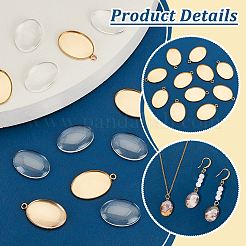 DIY Blank Oval Pendant Making Kits&nbsp;DIY-PH0021-46