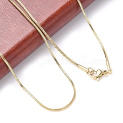 304ステンレススチールスネークチェーンネックレス  カニカン付き  ゴールドカラー  1.2mmx19.7インチ（50cm）&nbsp;NJEW-A288D-1.2A-G